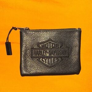 HARLEY-DAVIDSON Leather Zippered Wallet